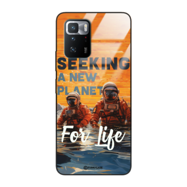 Etui Black Case Glass do XIAOMI REDMI NOTE 10 PRO 5G Kosmiczne Astronauci Space ST_MOS105