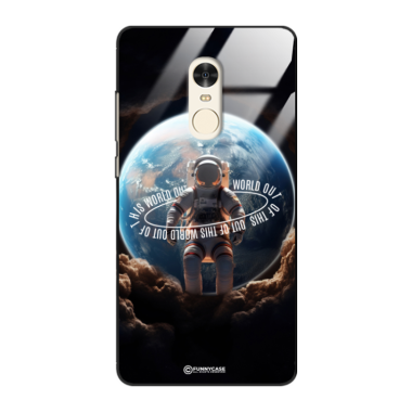 Etui Black Case Glass do XIAOMI REDMI NOTE 4 NOTE 4X Kosmiczne Astronauci Space ST_MOS103