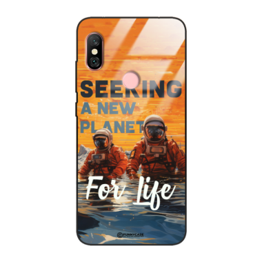 Etui Black Case Glass do XIAOMI REDMI NOTE 6/6 PRO Kosmiczne Astronauci Space ST_MOS105