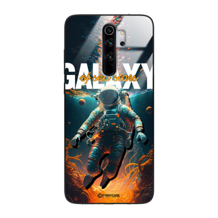 Etui Black Case Glass do XIAOMI REDMI NOTE 8 PRO Kosmiczne Astronauci Space ST_MOS100