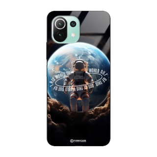 Etui Black Case Glass do XIAOMI Mi 11 LITE 4G/5G  Kosmiczne Astronauci Space ST_MOS103