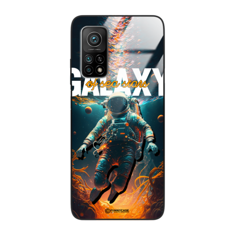 Etui Black Case Glass do XIAOMI Mi 10T PRO Kosmiczne Astronauci Space ST_MOS100