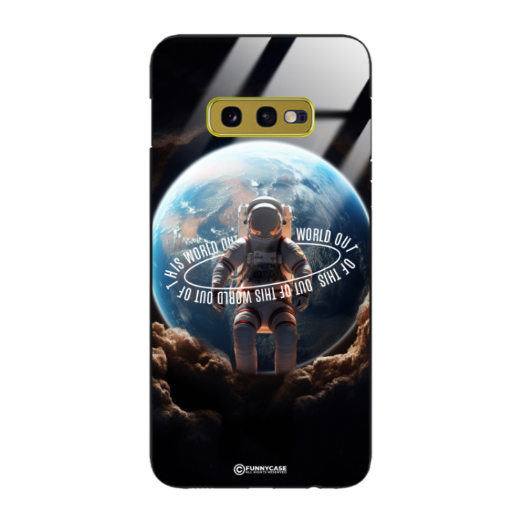 Etui Black Case Glass do SAMSUNG S10e Kosmiczne Astronauci Space ST_MOS103