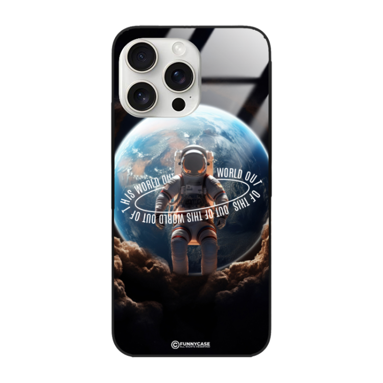 Etui Black Case Glass do APPLE IPHONE 15 PRO MAX Kosmiczne Astronauci Space ST_MOS103