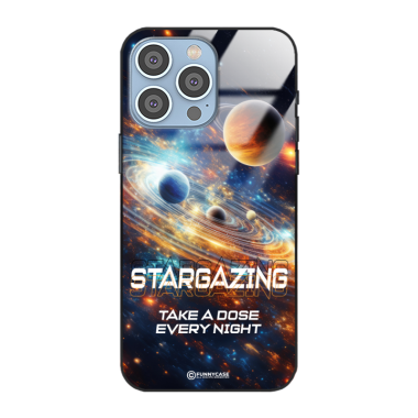 Etui Black Case Glass do APPLE IPHONE 14 PRO MAX Kosmiczne Astronauci Space ST_MOS107