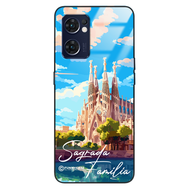 Etui Black Case Glass do OPPO RENO 7 5G SUMMER PARADISE ST_PAR100