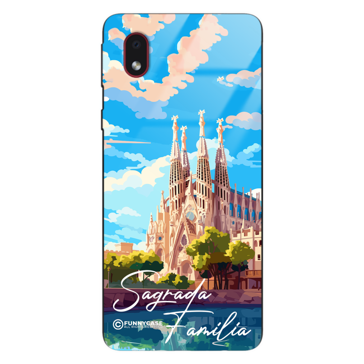 Etui Black Case Glass do SAMSUNG A01 CORE SUMMER PARADISE ST_PAR100