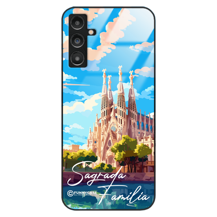 Etui Black Case Glass do SAMSUNG A14 5G SUMMER PARADISE ST_PAR100