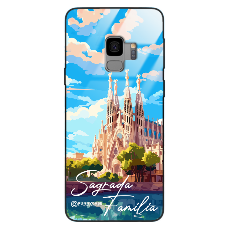 Etui Black Case Glass do SAMSUNG S9 SUMMER PARADISE ST_PAR100