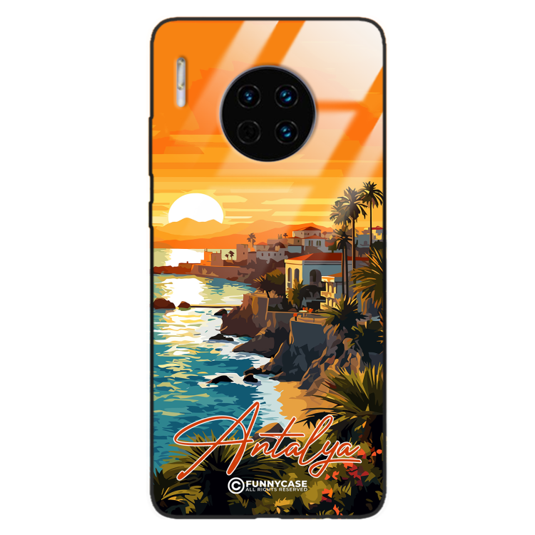 Etui Black Case Glass do HUAWEI MATE 30 PRO SUMMER PARADISE ST_PAR101