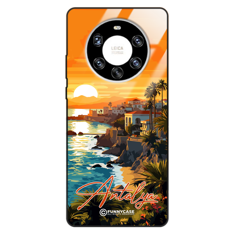 Etui Black Case Glass do HUAWEI MATE 40 PRO PLUS SUMMER PARADISE ST_PAR101