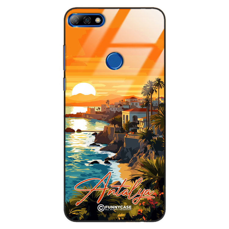 Etui Black Case Glass do HUAWEI Y7 PRIME 2018 SUMMER PARADISE ST_PAR101