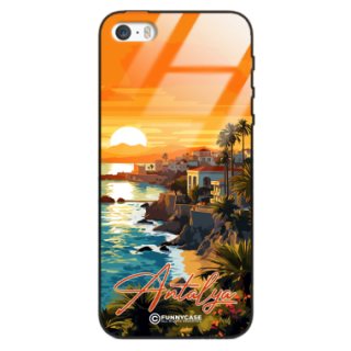 Etui Black Case Glass do IPHONE 5 SUMMER PARADISE ST_PAR101