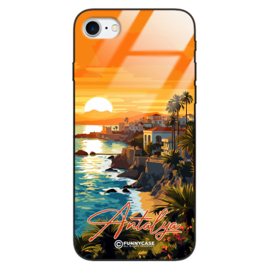 Etui Black Case Glass do IPHONE 7 SUMMER PARADISE ST_PAR101