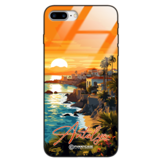 Etui Black Case Glass do IPHONE 7 PLUS SUMMER PARADISE ST_PAR101