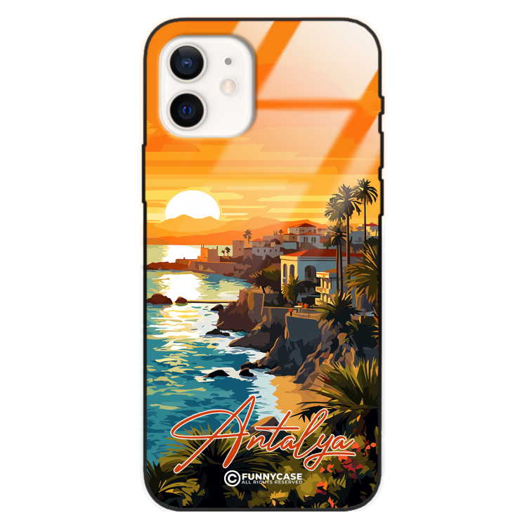 Etui Black Case Glass do IPHONE 12 SUMMER PARADISE ST_PAR101