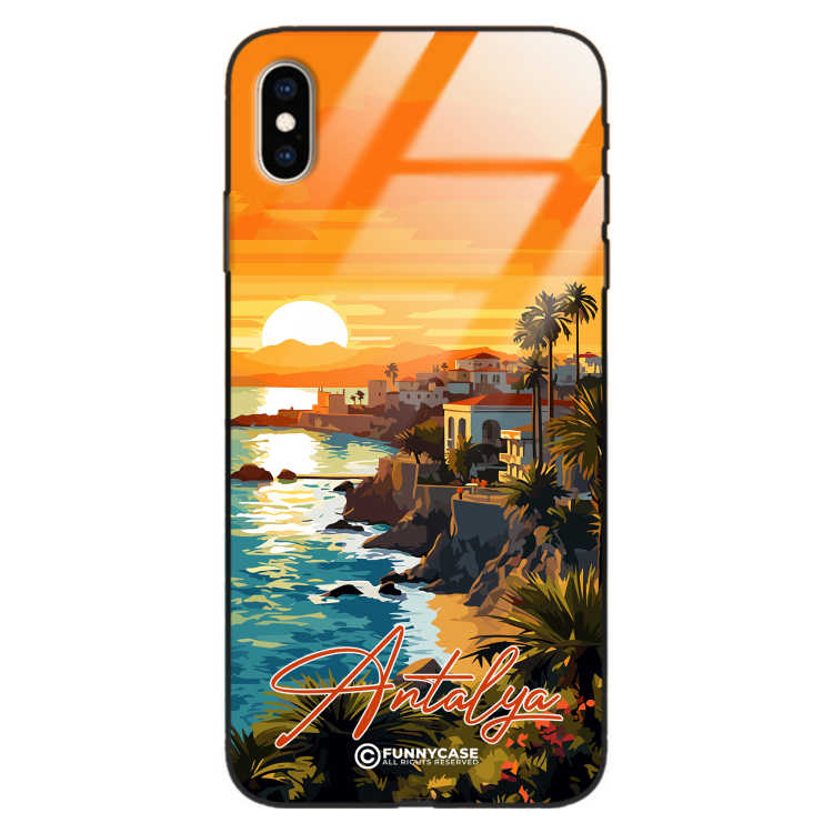 Etui Black Case Glass do IPHONE XS MAX SUMMER PARADISE ST_PAR101