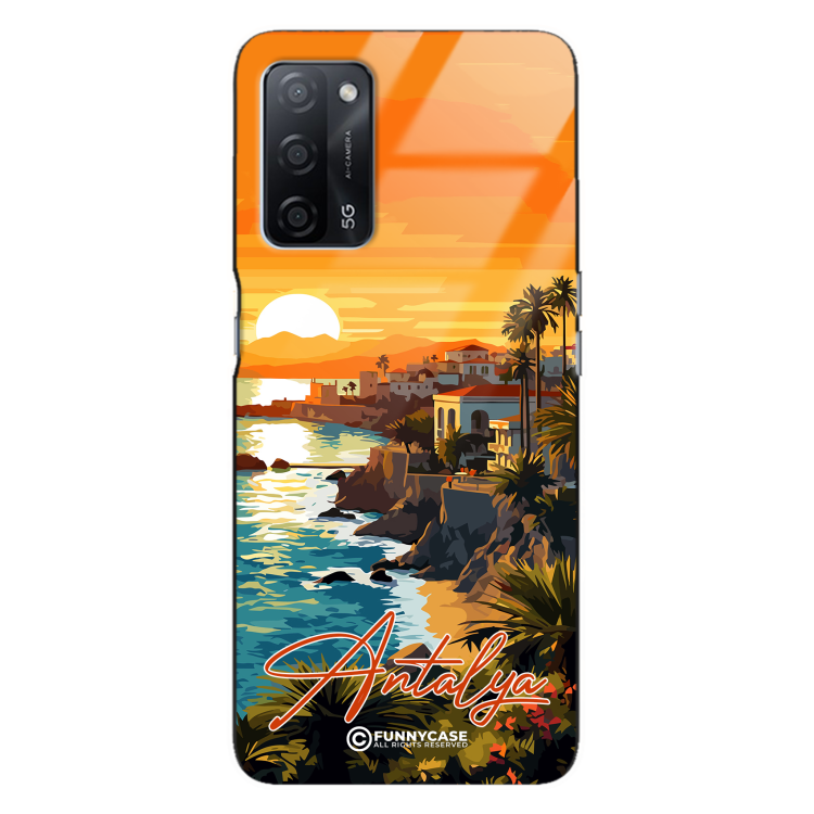 Etui Black Case Glass do OPPO A55 SUMMER PARADISE ST_PAR101