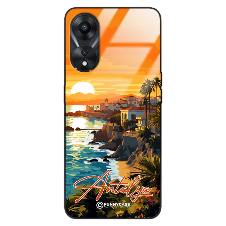 Etui Black Case Glass do OPPO A78 5G SUMMER PARADISE ST_PAR101