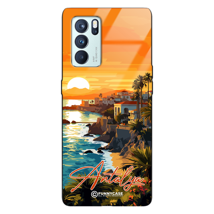 Etui Black Case Glass do OPPO RENO 6 PRO SUMMER PARADISE ST_PAR101