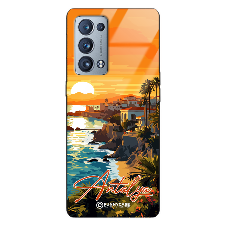 Etui Black Case Glass do OPPO RENO 6 PRO PLUS SUMMER PARADISE ST_PAR101