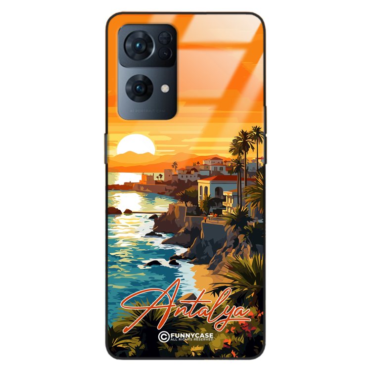 Etui Black Case Glass do OPPO RENO 7 PRO SUMMER PARADISE ST_PAR101