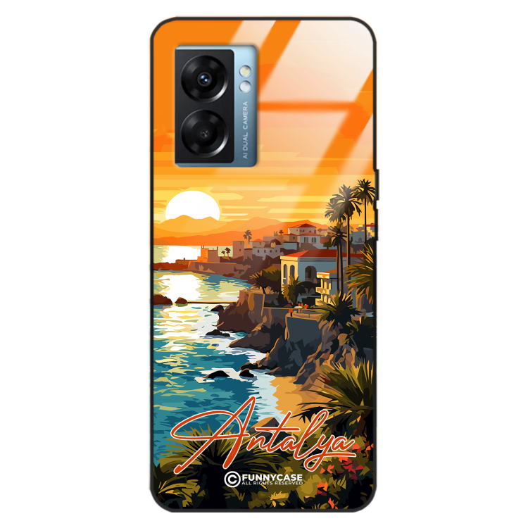 Etui Black Case Glass do OPPO RENO K10 5G SUMMER PARADISE ST_PAR101