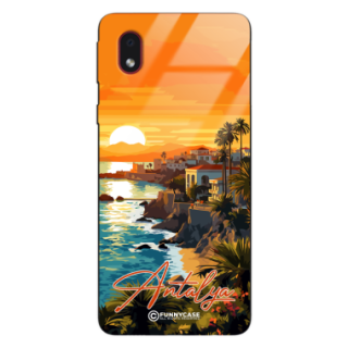 Etui Black Case Glass do SAMSUNG A01 CORE SUMMER PARADISE ST_PAR101