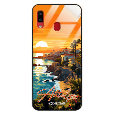 Etui Black Case Glass do SAMSUNG A20 SUMMER PARADISE ST_PAR101