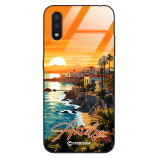 Etui Black Case Glass do SAMSUNG GALAXY A01 SUMMER PARADISE ST_PAR101