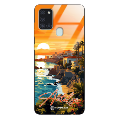 Etui Black Case Glass do SAMSUNG GALAXY A21S SUMMER PARADISE ST_PAR101