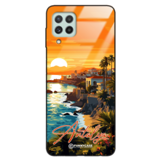 Etui Black Case Glass do SAMSUNG GALAXY A22 4G SUMMER PARADISE ST_PAR101