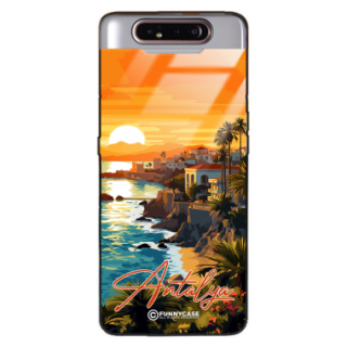 Etui Black Case Glass do SAMSUNG GALAXY A80 SUMMER PARADISE ST_PAR101