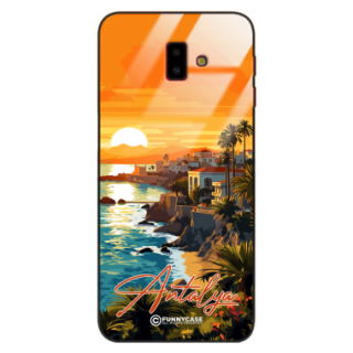 Etui Black Case Glass do SAMSUNG GALAXY J6 PLUS 2018 SUMMER PARADISE ST_PAR101