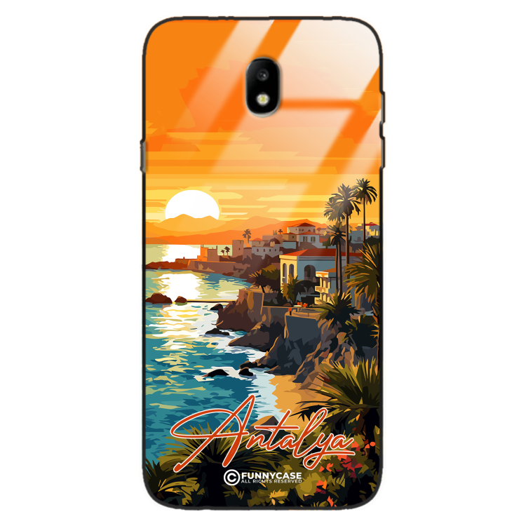 Etui Black Case Glass do SAMSUNG GALAXY J7 2017 EU SUMMER PARADISE ST_PAR101