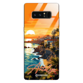 Etui Black Case Glass do SAMSUNG GALAXY NOTE 8 SUMMER PARADISE ST_PAR101