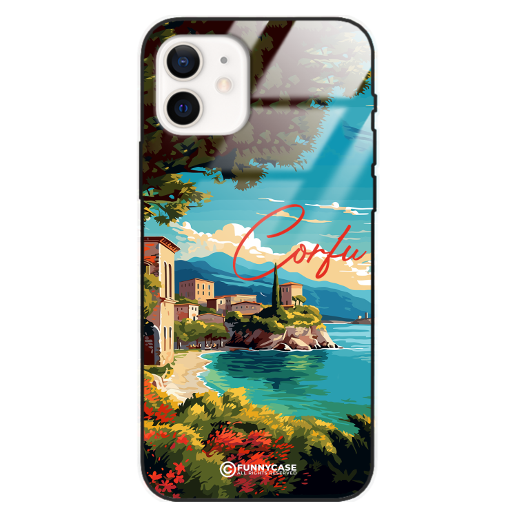 Etui Black Case Glass do IPHONE 12 SUMMER PARADISE ST_PAR102