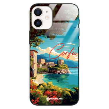 Etui Black Case Glass do IPHONE 12 MINI SUMMER PARADISE ST_PAR102