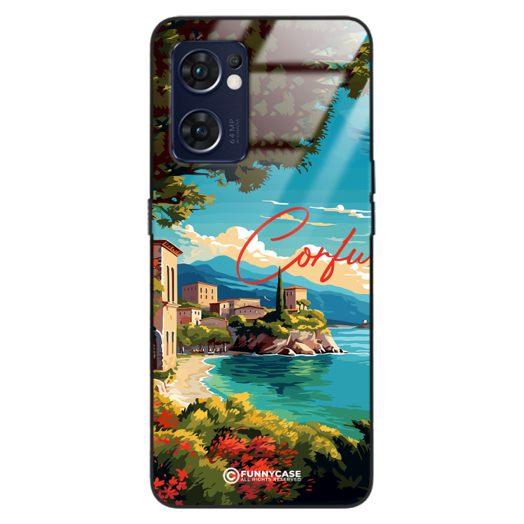 Etui Black Case Glass do OPPO RENO 7 5G SUMMER PARADISE ST_PAR102