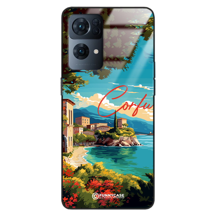 Etui Black Case Glass do OPPO RENO 7 PRO SUMMER PARADISE ST_PAR102