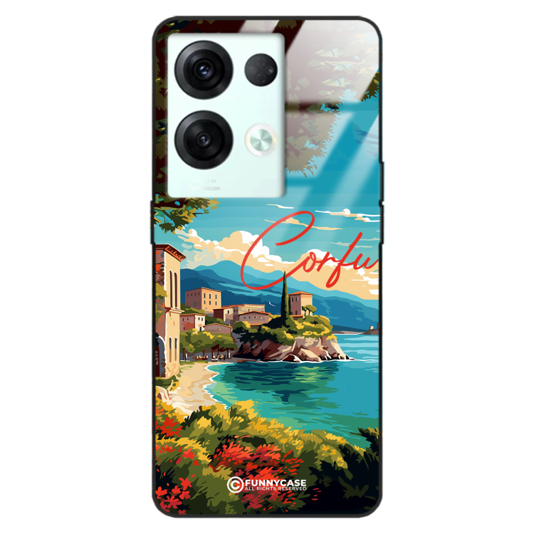 Etui Black Case Glass do OPPO RENO 8 SUMMER PARADISE ST_PAR102