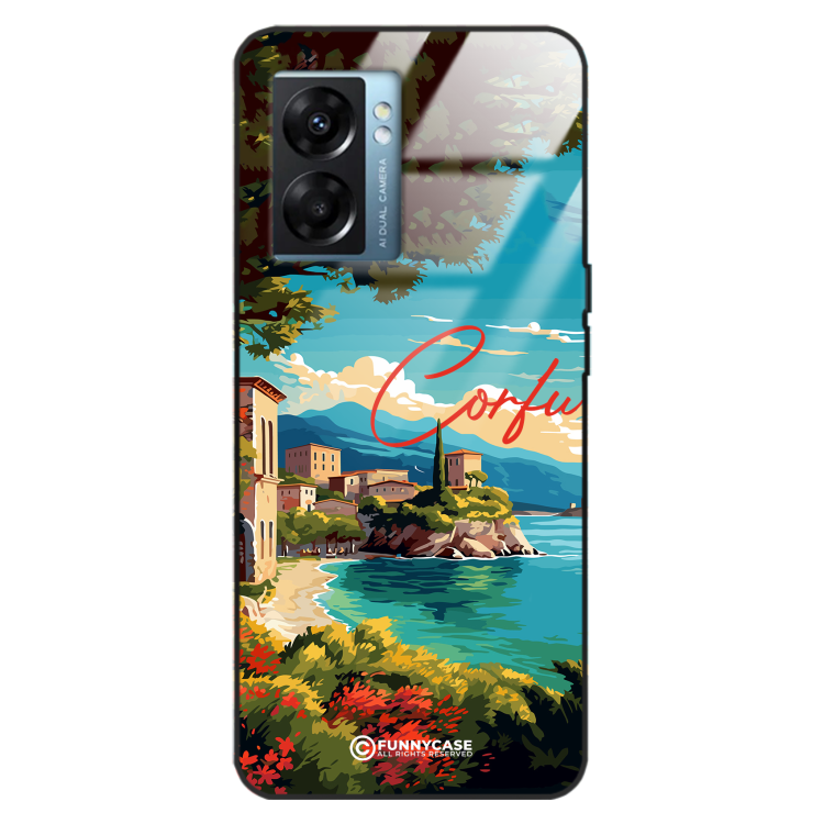 Etui Black Case Glass do OPPO RENO K10 5G SUMMER PARADISE ST_PAR102