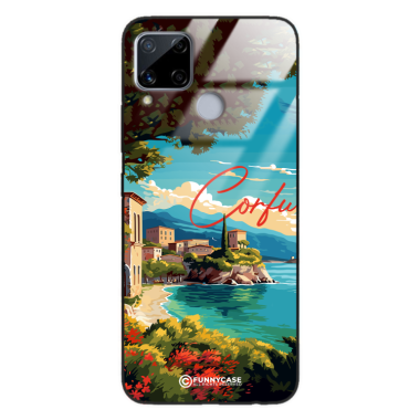 Etui Black Case Glass do REALME C15 SUMMER PARADISE ST_PAR102