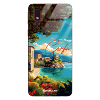 Etui Black Case Glass do SAMSUNG A01 CORE SUMMER PARADISE ST_PAR102