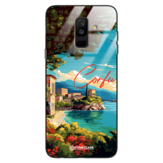 Etui Black Case Glass do SAMSUNG A6 PLUS 2018 SUMMER PARADISE ST_PAR102