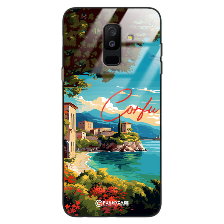 Etui Black Case Glass do SAMSUNG A6 PLUS 2018 SUMMER PARADISE ST_PAR102