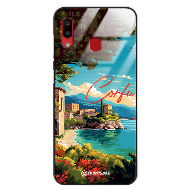 Etui Black Case Glass do SAMSUNG A20 SUMMER PARADISE ST_PAR102