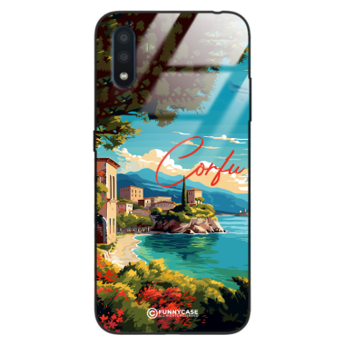 Etui Black Case Glass do SAMSUNG GALAXY A01 SUMMER PARADISE ST_PAR102