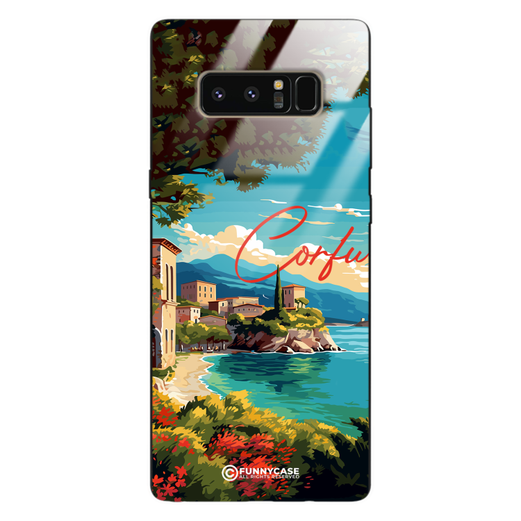 Etui Black Case Glass do SAMSUNG GALAXY NOTE 8 SUMMER PARADISE ST_PAR102