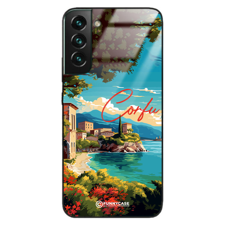 Etui Black Case Glass do SAMSUNG S22 PLUS SUMMER PARADISE ST_PAR102